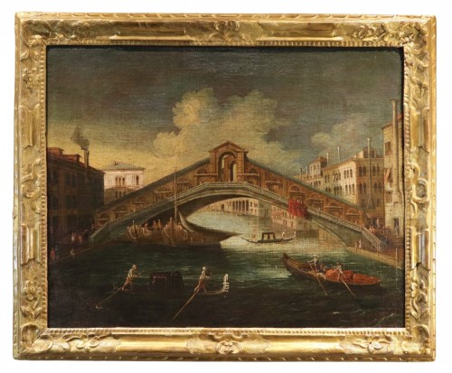 Venice With The Rialto Bridge, Workshop of Gabriele Bella (1730 – 1799)