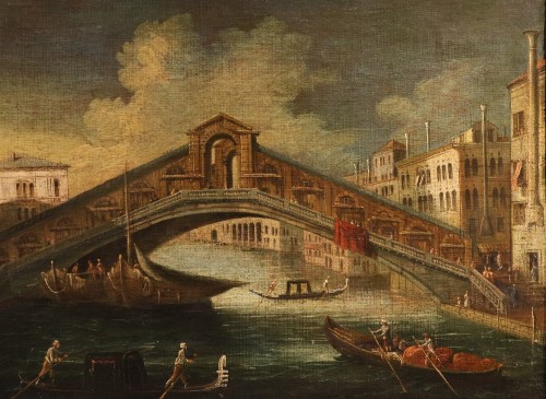 Venise et le pont du Rialto, atelier de Gabriele Bella (1730 - 1799) - Antichità Castelbarco