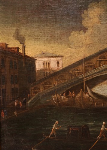Venise et le pont du Rialto, atelier de Gabriele Bella (1730 - 1799) - Louis XV