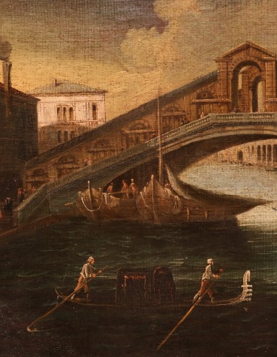 Louis XV - Venise et le pont du Rialto, atelier de Gabriele Bella (1730 - 1799)