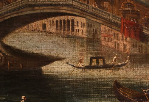 Antiquités - Venise et le pont du Rialto, atelier de Gabriele Bella (1730 - 1799)