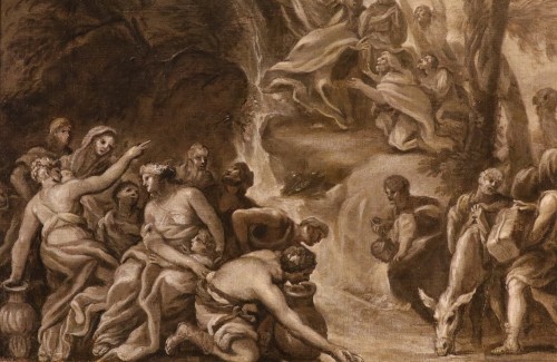17th century - Moses Bringing Water From The Rock, 17th-century Roman School