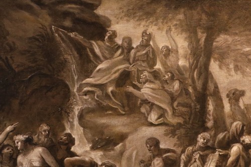Antiquités - Moses Bringing Water From The Rock, 17th-century Roman School