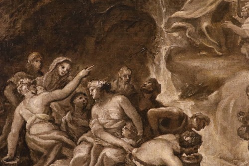 Antiquités - Moses Bringing Water From The Rock, 17th-century Roman School