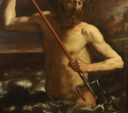 Neptune On The Waves Of The Ocean, Workshop of Guercino (1591 – 1666) - Louis XIII