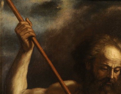 Antiquités - Neptune On The Waves Of The Ocean, Workshop of Guercino (1591 – 1666)