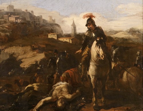 Paintings & Drawings  - Battle Scene, Italian school of the 17th century
