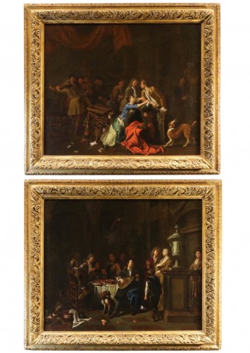 Banquet et Bagarre, Pieter Angillis (1685 - 1734)