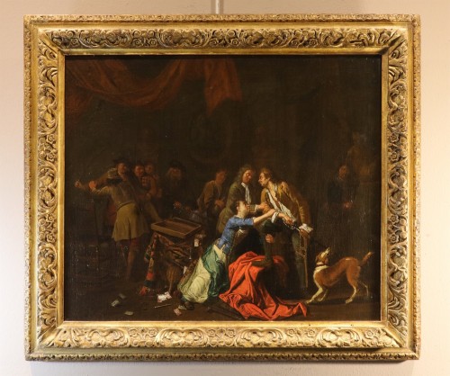 Banquet and 'Brawl By Pieter Angillis (1685–1734) - Paintings & Drawings Style Louis XIV