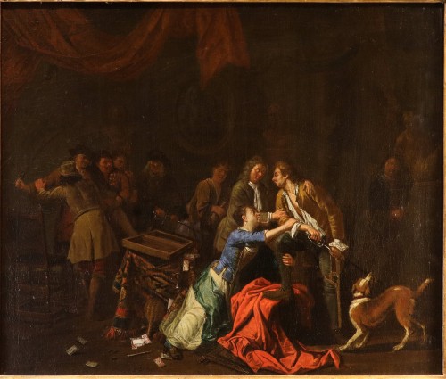 18th century - Banquet and 'Brawl By Pieter Angillis (1685–1734)