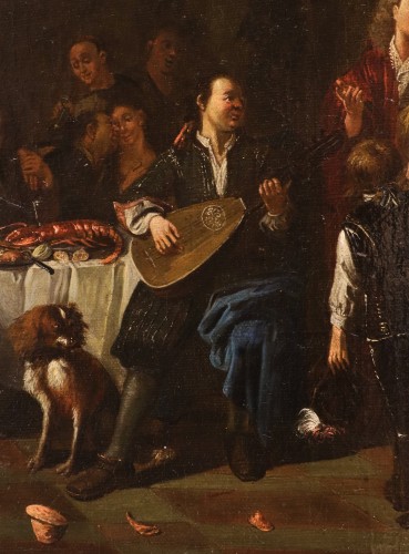 Louis XIV - Banquet and 'Brawl By Pieter Angillis (1685–1734)