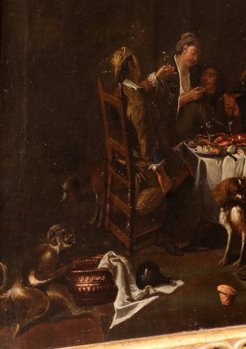 Antiquités - Banquet and 'Brawl By Pieter Angillis (1685–1734)