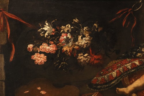 Vanitas, école italienne du 17e siècle - Antichità Castelbarco