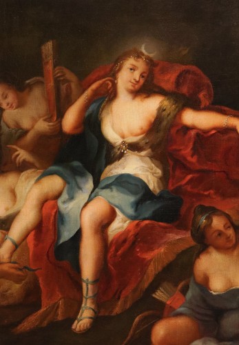 XVIIe siècle - Diane et ses nymphes, école française du 18e siècle