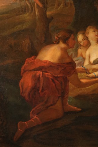 Antiquités - Diane et ses nymphes, école française du 18e siècle