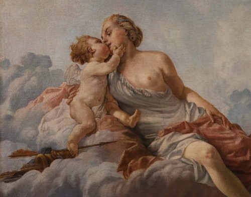Tableaux et dessins Tableaux XVIIIe siècle - Vénus et Cupidon, attribué à Noël Hallé (1711 - 1781)