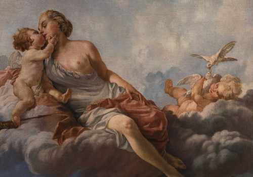 Antiquités - Vénus et Cupidon, attribué à Noël Hallé (1711 - 1781)