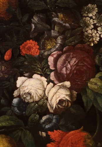 Antiquités - Still Life With Flowers, Italy 17th century