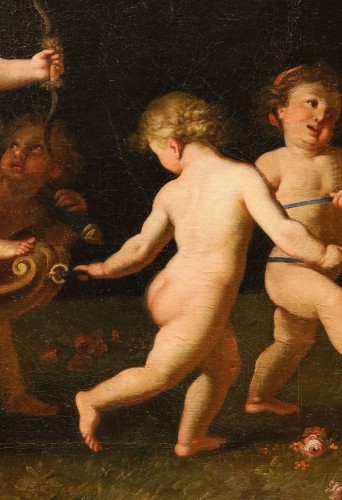 Jeu d'amours avec le char de Vénus, atelier de Francesco Albani (1578 - 1660) - Antichità Castelbarco