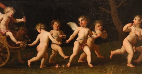 Antiquités - Jeu d'amours avec le char de Vénus, atelier de Francesco Albani (1578 - 1660)