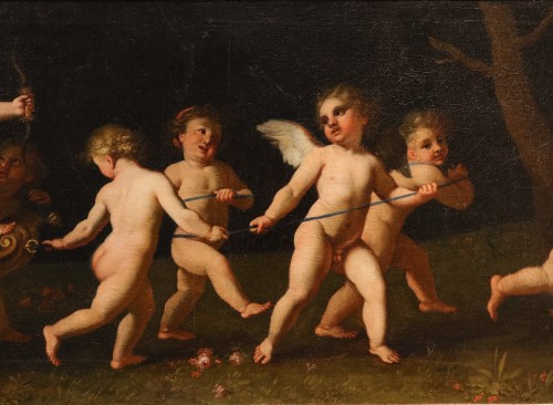 Antiquités - Jeu d'amours avec le char de Vénus, atelier de Francesco Albani (1578 - 1660)