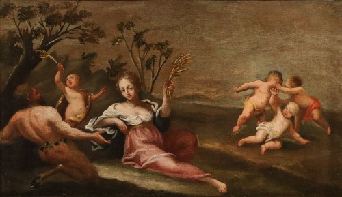 Allégorie de l'Été sous les traits de Cérès, École française du XVIIe siècle - Tableaux et dessins Style Louis XIII