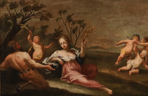 Tableaux et dessins Tableaux XVIIe siècle - Allégorie de l'Été sous les traits de Cérès, École française du XVIIe siècle