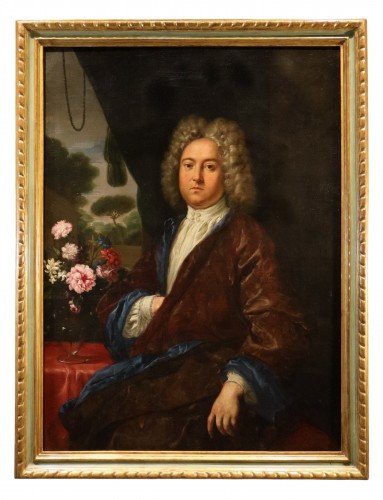Portrait d'un gentilhomme, école romaine du XVIIIe siècle