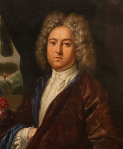Tableaux et dessins Tableaux XVIIIe siècle - Portrait d'un gentilhomme, école romaine du XVIIIe siècle