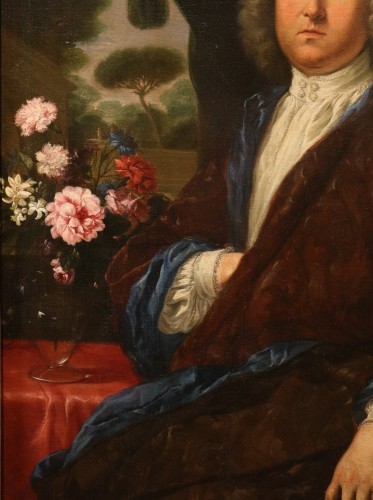 Portrait d'un gentilhomme, école romaine du XVIIIe siècle - Antichità Castelbarco