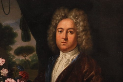 Portrait d'un gentilhomme, école romaine du XVIIIe siècle - Louis XV