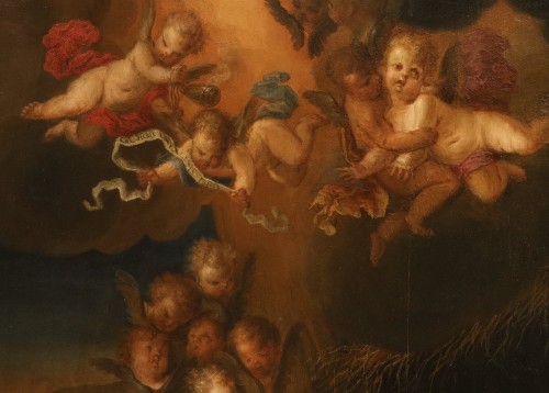 XVIIe siècle - L'Adoration des bergers, école flamande du 17e siècle