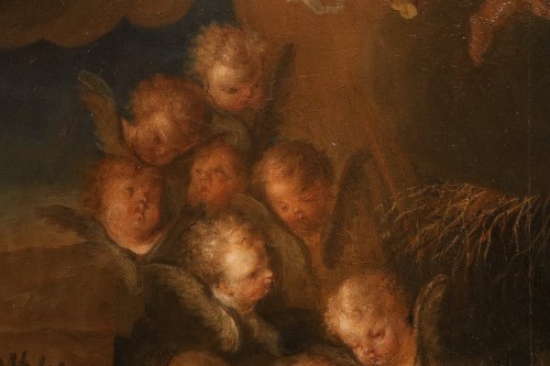 Louis XIII - L'Adoration des bergers, école flamande du 17e siècle