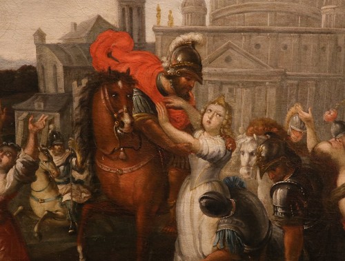 L'enlèvement des Sabines, école italienne dju 17e siècle - Antichità Castelbarco