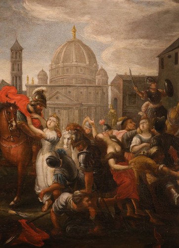 Louis XIII - L'enlèvement des Sabines, école italienne dju 17e siècle