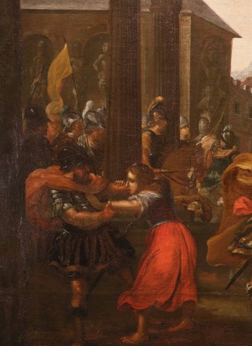Antiquités - L'enlèvement des Sabines, école italienne dju 17e siècle