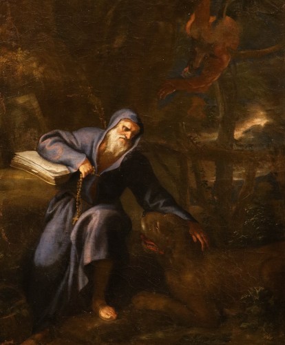 Tableaux et dessins Tableaux XVIIe siècle - Les tentations de saint Antoine, atelier de Pier Francesco Mola (1612 – Rome, 1666)