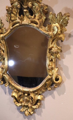Antiquités - Paire de miroirs - Italie, Venise XVIIIe siècle
