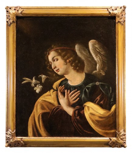 L'ange annonciateur, école italienne fin 17e siècle