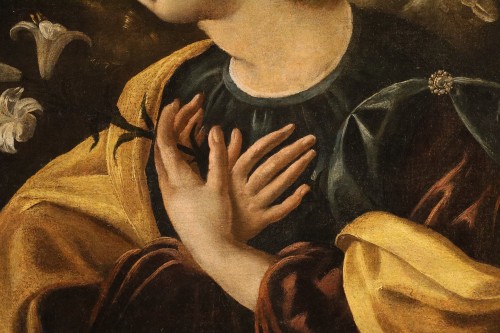 L'ange annonciateur, école italienne fin 17e siècle - Louis XIII