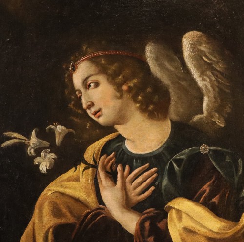 Antiquités - L'ange annonciateur, école italienne fin 17e siècle