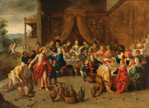 Les Noces de Cana, école flamande du 17e siècle attribué à Frans Francken II (1581 – 1642)