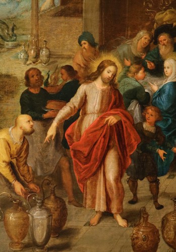 Tableaux et dessins Tableaux XVIIe siècle - Les Noces de Cana, école flamande du 17e siècle attribué à Frans Francken II (1581 – 1642)