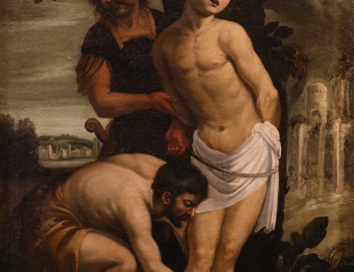Antiquités - Saint Sébastien, école italienne du 17e siècle