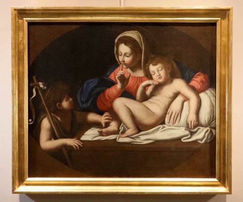 Madonna Of Silence,Italian school of the 17th century - Paintings & Drawings Style Louis XIV