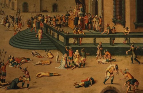 XVIe siècle et avant - Le massacre ordonné par les Triumvirs, École française fin du 16e siècle