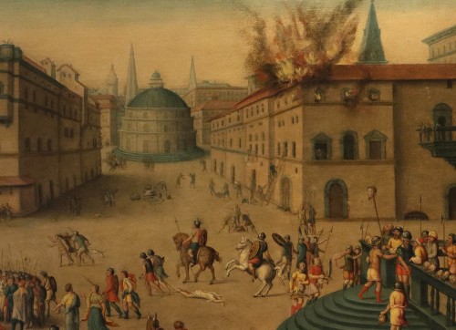  - Le massacre ordonné par les Triumvirs, École française fin du 16e siècle