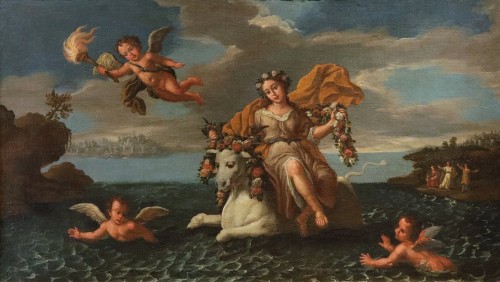 L'Enlèvement d'Europe, école italienne du 18e siècle - Tableaux et dessins Style Louis XIV