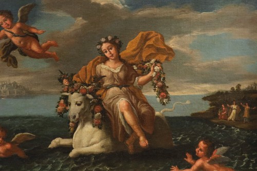 Tableaux et dessins Tableaux XVIIIe siècle - L'Enlèvement d'Europe, école italienne du 18e siècle