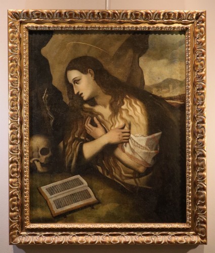 Marie-Madeleine pénitente, école italienne du 17e siècle - Tableaux et dessins Style Louis XIII